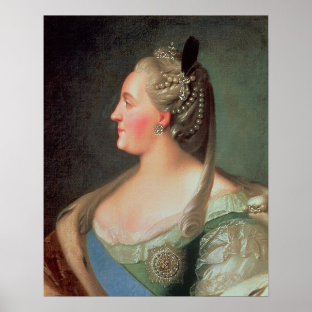 Poster Retrato da Imperatriz Catherine II, o Excelente (Frente)