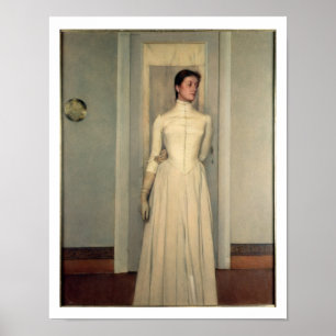 Pôster Retrato da irmã do artista, Marguerite Khnopf