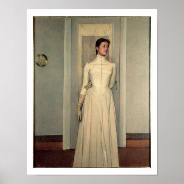 Pôster Retrato da irmã do artista, Marguerite Khnopf (Frente)