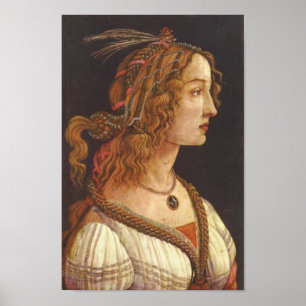 Poster Retrato da jovem Simonetta Vespucci