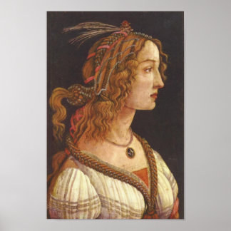 Poster Retrato da jovem Simonetta Vespucci
