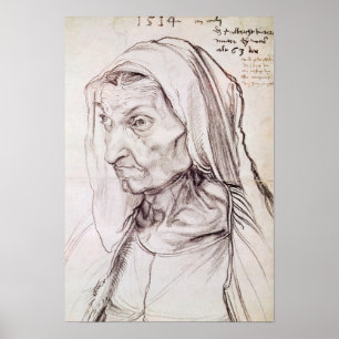 Pôster Retrato da mãe do artista, 1514