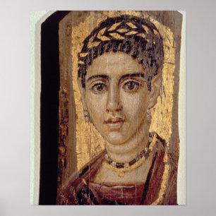 Poster Retrato da mamã de uma mulher, de Fayum,