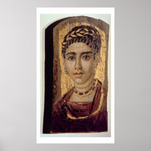 Pôster Retrato da mamã de uma mulher, de Fayum,
