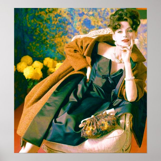 Poster Retrato da moda dos anos 50 (Frente)