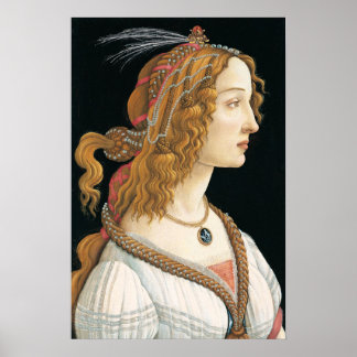 Poster Retrato da Mulher Clássica