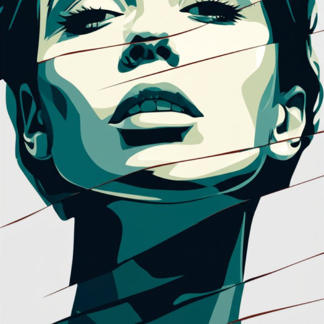 Poster Retrato da Mulher de Arte Moderna (Criador carregado)