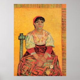 Pôster Retrato da mulher italiana por Vincent van Gogh