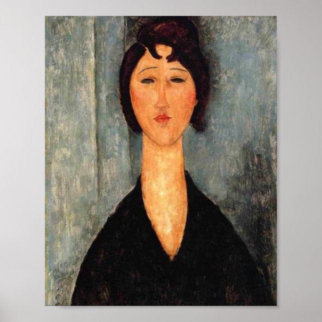 Poster Retrato da Mulher Modigliani (Frente)
