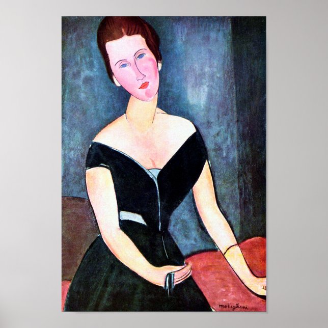 Poster Retrato da Mulher, Modigliani (Frente)