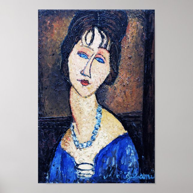 Poster Retrato da Mulher, Modigliani (Frente)