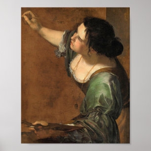 Poster Retrato da Pintura Alegórica Artemisia Gentilesc