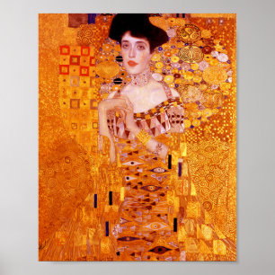 Poster Retrato da pintura feminina de Gustav Klimt