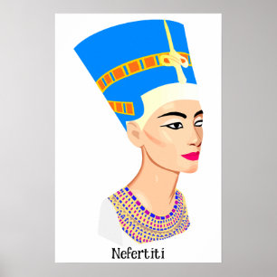 Poster Retrato da rainha egípcia Nefertiti