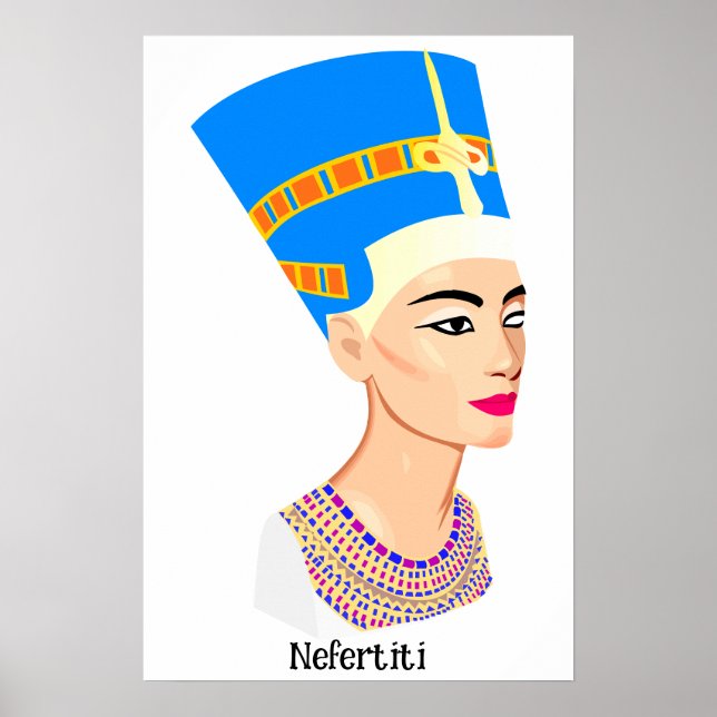 Poster Retrato da rainha egípcia Nefertiti (Frente)