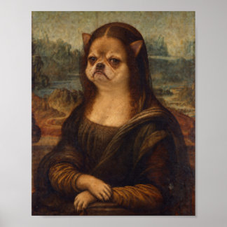 Poster Retrato da Renascença do Chihuahua Mal-humorado Mo