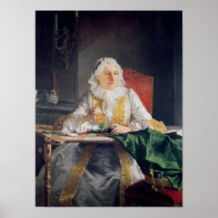 Poster Retrato da senhora Antoine Crozat, 1741