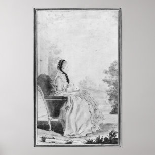 Poster Retrato da senhora du Deffand, 1760