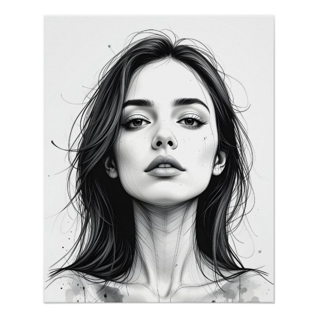 Pôster Retrato da Serene Line (Frente)