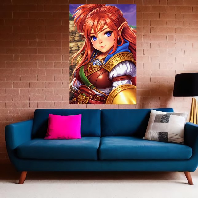 Poster Retrato das mulheres híbridas de elfo anão | Arte  (Criador carregado)