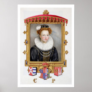 Poster Retrato de 1512-1548) sextas esposas de Catherine