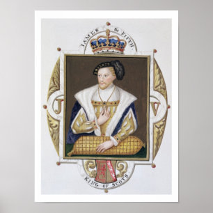 Poster Retrato de 1512-42) reis de James V (de Scotland