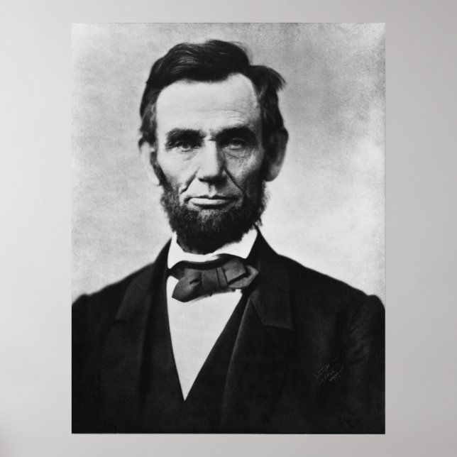 Pôster Retrato de Abraham Lincoln (Frente)