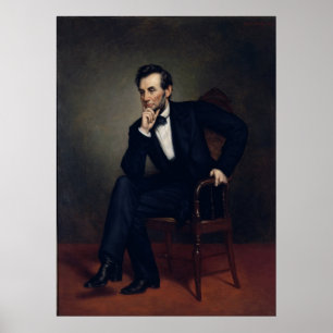 Pôster Retrato de Abraham Lincoln por George Healy