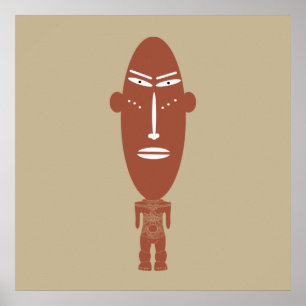 Poster retrato de abstrato africano