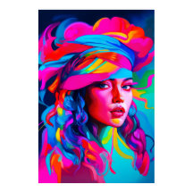 Retrato de Abstrato vibrante