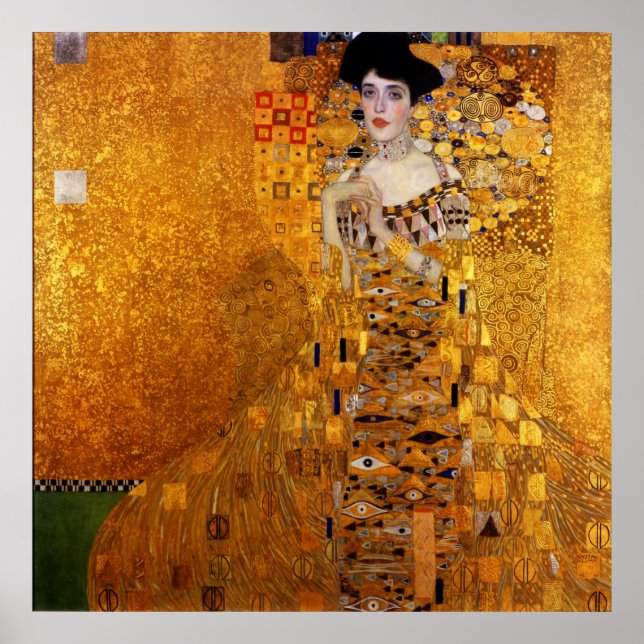 Pôster Retrato de Adele Bloch-Bauer de Gustav Klimt (Frente)