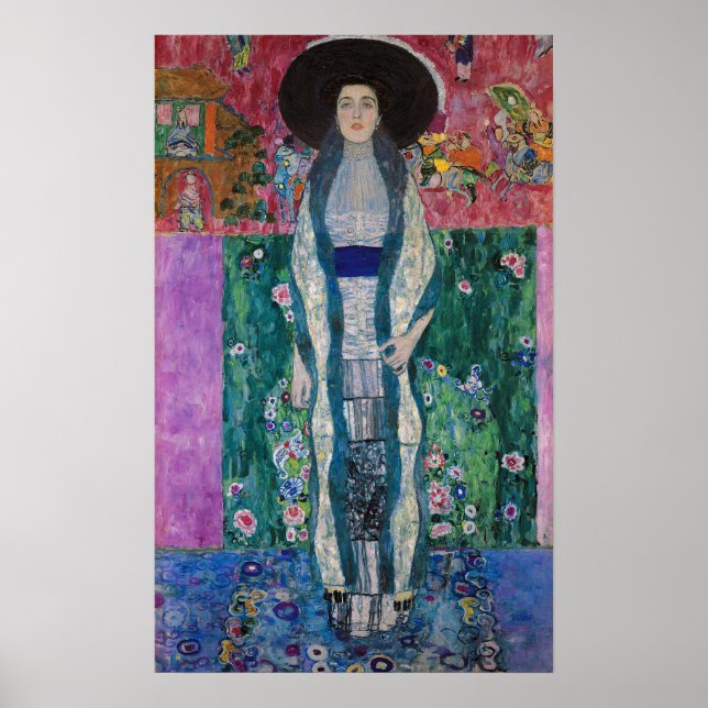 Poster Retrato de Adele Bloch Bauer, Gustav Klimt (Frente)