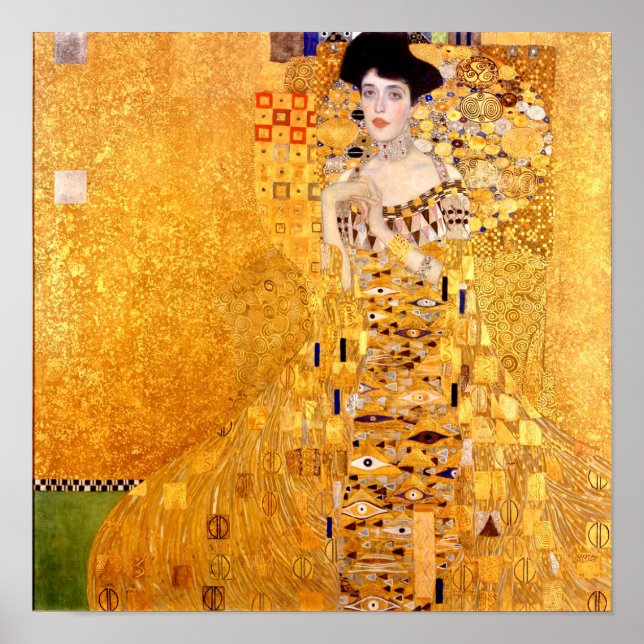 Poster Retrato de Adele Bloch-Bauer por Gustav Klimt (Frente)