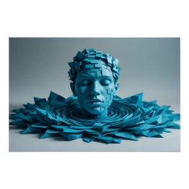 Pôster Retrato de Água Blockscape