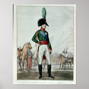 Pôster Retrato de Alexander mim Pavlovich com seu