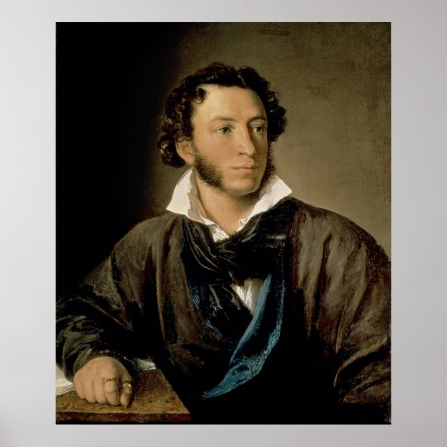 Pôster Retrato de Alexander Pushkin (Frente)