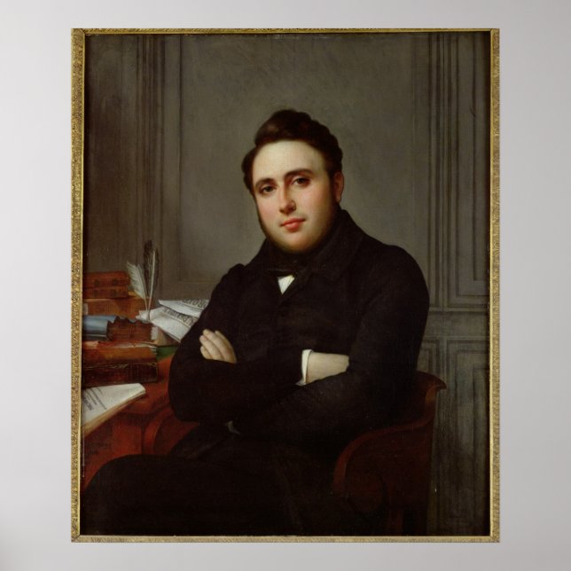 Poster Retrato de Alexandre Auguste Ledru-Rollin (Frente)