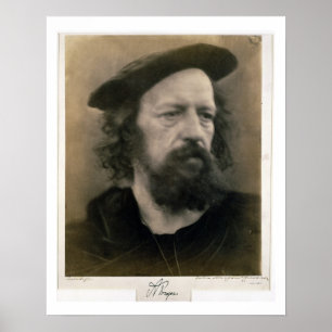 Pôster Retrato de Alfred, senhor Tennyson (1809-92)