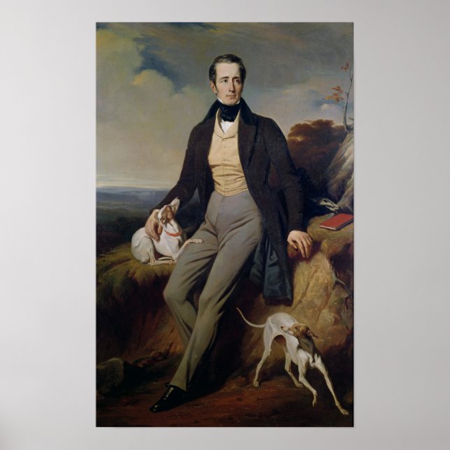 Poster Retrato de Alphonse de Lamartine 1830 (Frente)