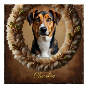 Pôster Retrato de Animal de Estimação Personalizado – Bas