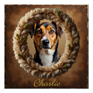 Pôster Retrato de Animal de Estimação Personalizado – Bas