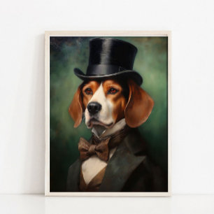 Poster Retrato de Animal Vitoriano Estampas de Animais Ve