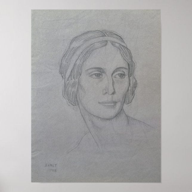 Pôster Retrato de Anna Pavlova, 1908 (Frente)