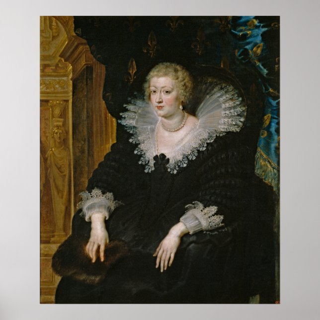 Poster Retrato de Anne da Áustria (Frente)