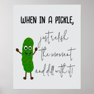 Poster Retrato de Arte Digital, num Pickle Dill Memória E