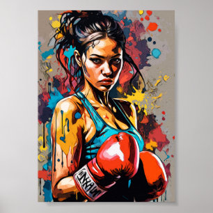Poster Retrato de Arte Marcial de Combate à Pop