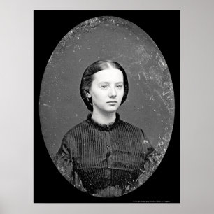Poster Retrato de Augusta Field Daguerreotype 1862