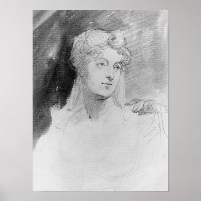 Poster Retrato de Augusta Leigh (Frente)