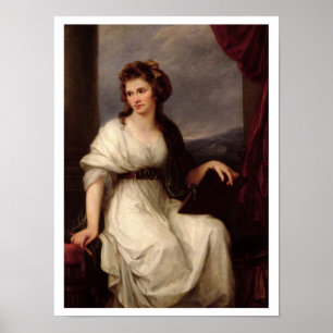 Pôster Retrato de auto, 1787 (óleo em canvas)