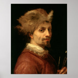 Poster Retrato de auto, c.1606 (óleo em canvas)